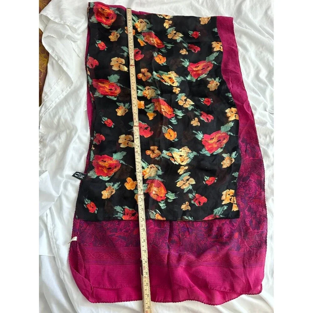 Vintage Christina & Musee d'Orsay Scarf Lot of 2 Floral Silk French Style